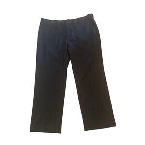 GUC Haggar Men's Black Dress Pants Slacks 100% Polyester Size 44x30